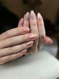 Rosewood Mood — Pink, Red & Brown Almond Press-On Nails