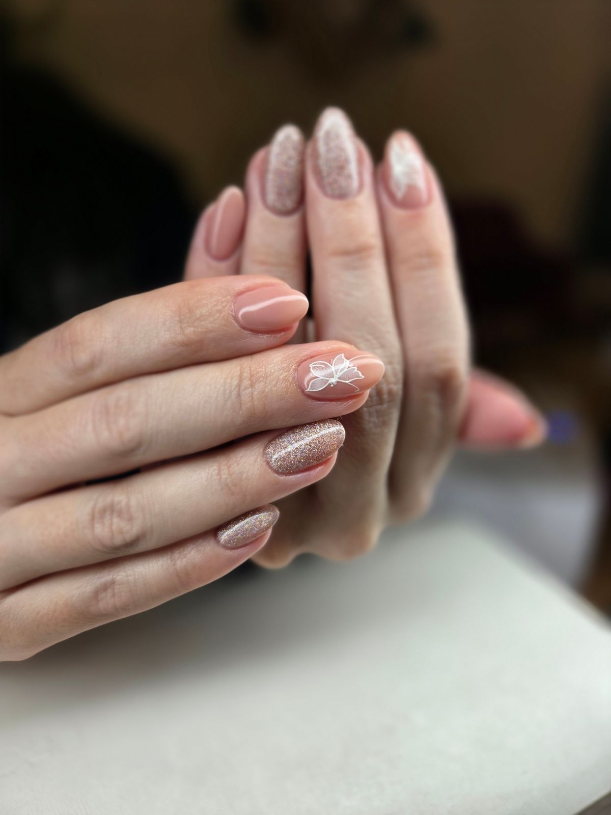 Rosewood Mood — Pink, Red & Brown Almond Press-On Nails